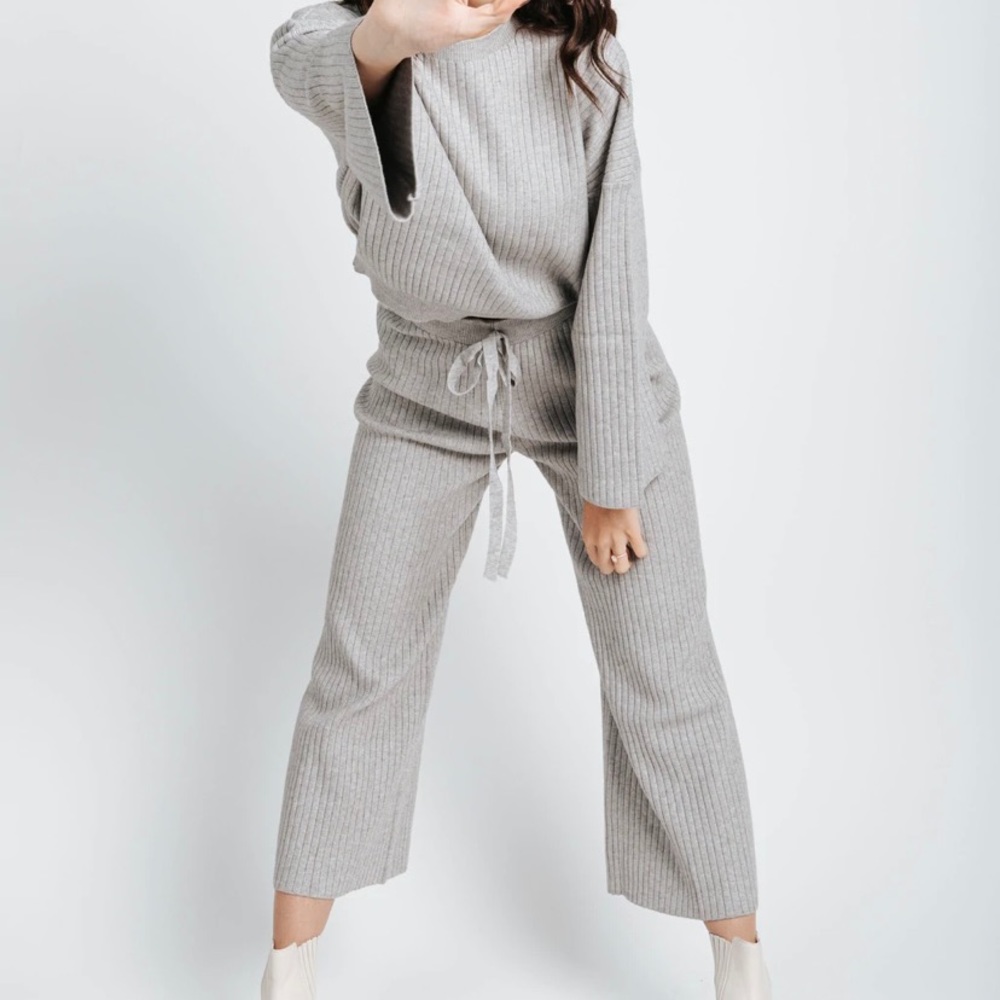 Piper and Scoot Ribbed Sweater Set